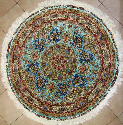 Colorful Persian Handmade Round Carpet (Rug)