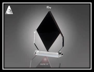 Aluminum Ray Crystal Award