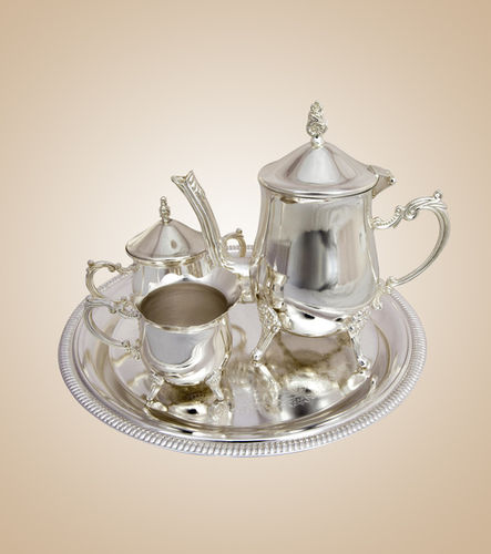 VJS-116 Antique Sterling Silver Coffee Set