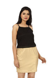 Ishin Georgette Black And Golden Mini Dress