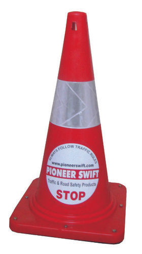 Safety Cone 500mm with Rubber Base