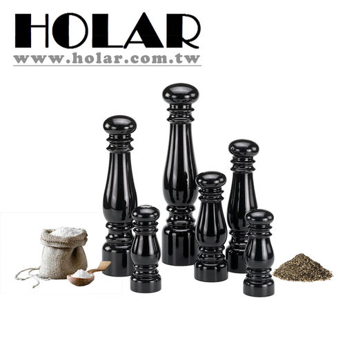 [Holar] 100% Taiwan Made 6"H To 14"H Black Crush Grinder With Rubber Wood Use: Home