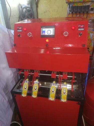 Red Heavy Duty Pouch Filling And Sealing Machine