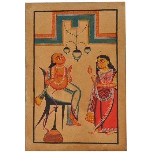 Kalighat Patachitra Paintings Size: 22A   X 14A