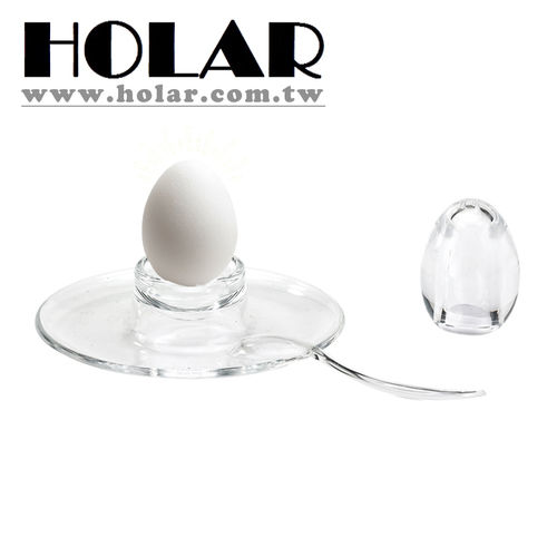 Acrylic Kitchen Salt Shaker And Egg Plate And Spoon Set