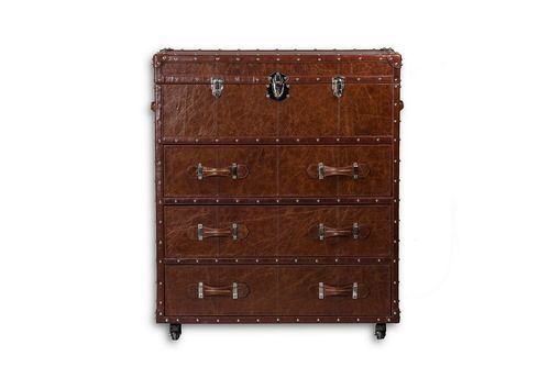 Uv Resistant Leather Chest Of Drawers - Leather Furniture 