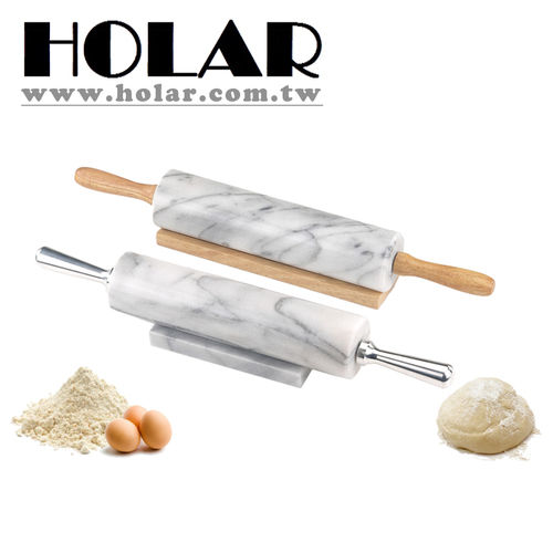 Natural Non Stick Rolling Pin With Handles And Marble