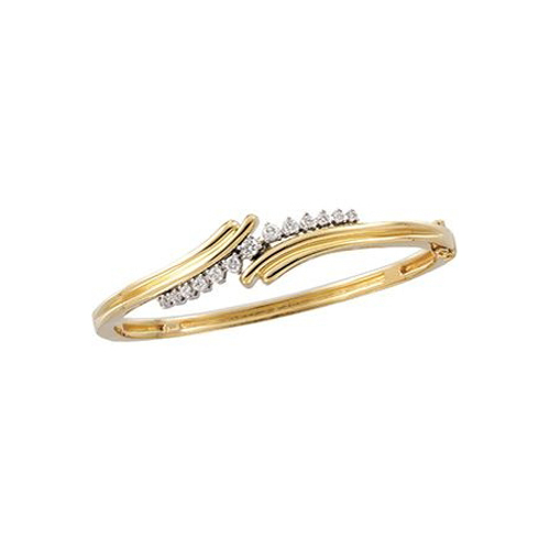 Fashion Diamonds-Gold Tennis Bracelet