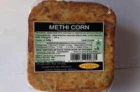 Methi Corn Khakhra - Wheat Flour, 10x10cm, 200g | Crispy, Flavorful, Healthy, Nutritious Snack
