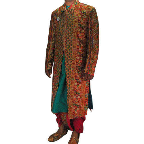 Georgette Mens Wedding Sherwani