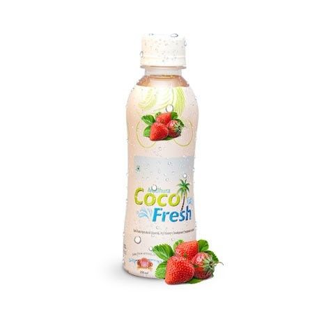 Natural Frozen Tender Coconut Shake With Fresh Strawberry Extract