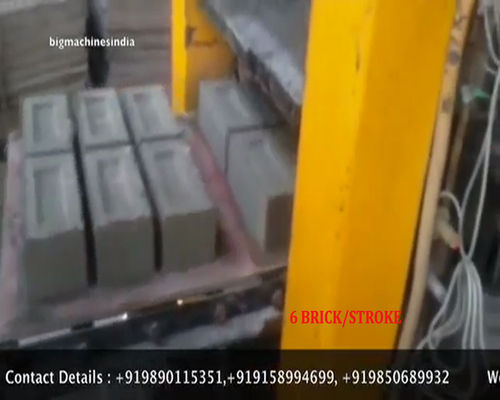 Commercial Fly Ash Brick Making Machines (6 Bricks)