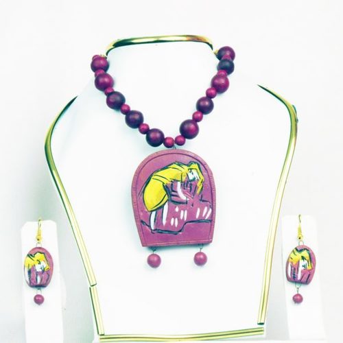 Terracotta Necklace Set (N9S AC TC W NA PE 085)