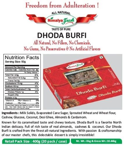 Dhoda Burfi - Fresh Nutty Confectionery | Long Shelf Life, Rich in Taste