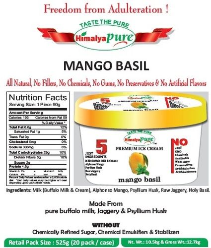 Mango Basil Premium Ice Cream