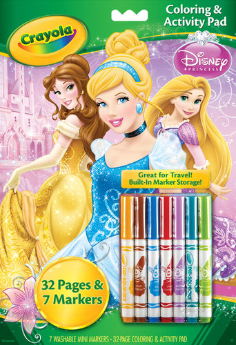 Activity Book And Markers Disney Princes 