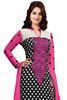 Crap Black And Pink Salwar Suit