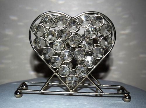 Heart Shaped Crystal Napkin Holder