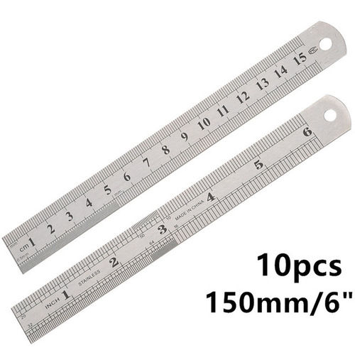 Golden 150Mm Stainless Steel Scale