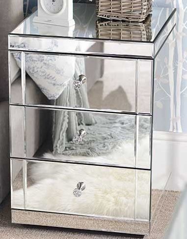 Mirrored Bedside Cabinet