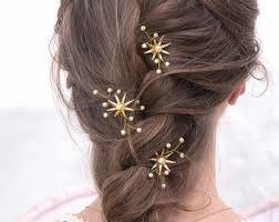 Golden Attractive Flower Hair Pin