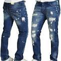 Men's Shredded Jeans