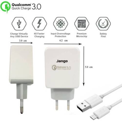 Cable Mobile Charger (White) Dimension(l*w*h): 10x7x5  Centimeter (Cm)