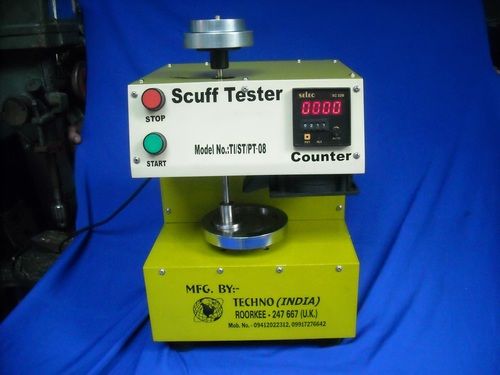 Scuff Tester - Interchangeable Dead Weight, Electrically Driven System, Dual Disc Rubbing Mechanism for Accurate Rub Proofness Measurement