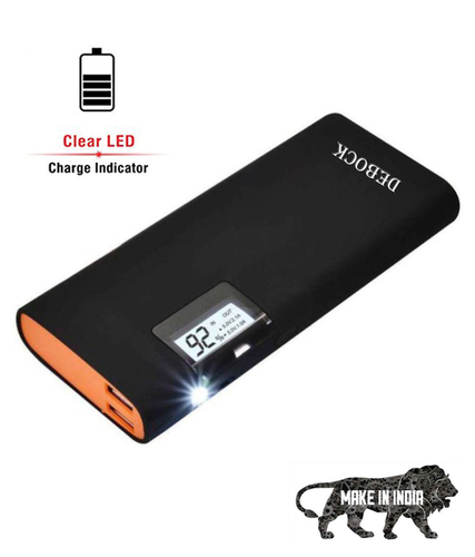 Black Mirror Digital Display Power Bank 15000 Mah.