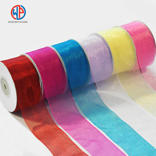 Colorful 100% Pure Silk Sheer Organza Ribbon