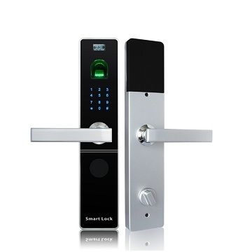 Chrome Biometric Fingerprint Smart Door Lock With Password