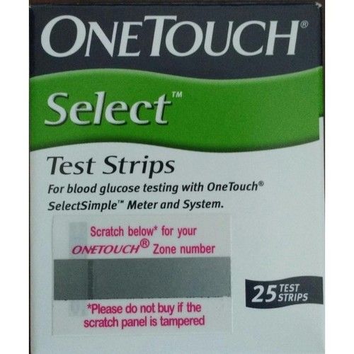 One Touch Select Blood Glucose Test 25 Strips