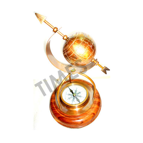 Handcrafted Decorative Globe With Compass