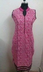 Ladies Sleeveless Cotton Kurti