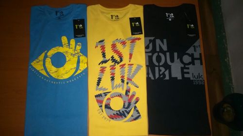 1 First Luk Printed T-Shirt - Cotton, Sizes M, L, XL, 10 Colors, O-Neck, Short Sleeves, 180 GSM, 1-Year Warranty | Stylish Printed Casuals for Men