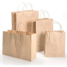 Natural/ Golden Brown Or Customized Color Shopping And Food Paper Bags