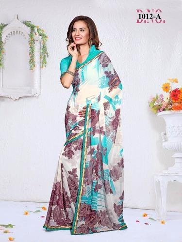 Cotton Silk Ladies Georgette Sarees