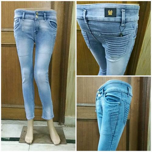 Ladies Denim Jeans - Spandex Cotton Blend, XXS to XXXL Size Range , Durable and Stylish Embroidered Design, All Season Wear, Washable with Customized Logo