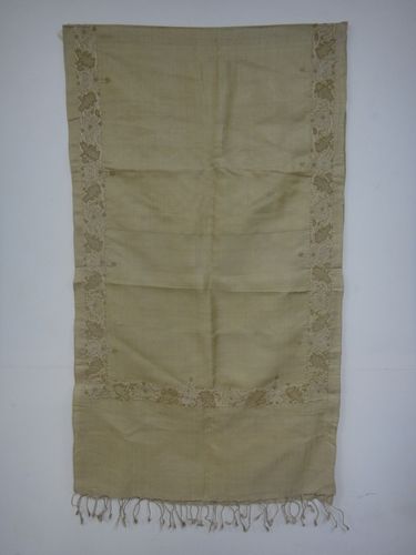 Tussar Embroidery Bordered Scarf