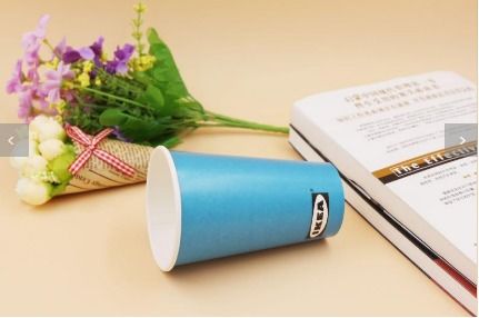 16oz 500ml Disposable Single Wall Paper Cup Drink Cups With Lid