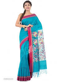 Plain Pattern Synthetic Saree