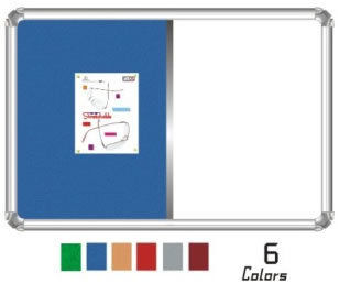 Combination Board - Dual Purpose Notice Board | Half Non Magnetic / Magnetic White Board, Easy Wall Installation, Available in Six Colors and Custom Sizes