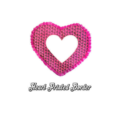 Heart Printer Border Cushion