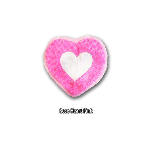 Cotton Rose Heart Pink Cushion