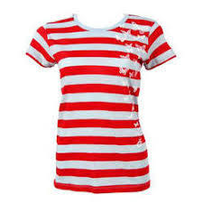 Round Neck Ladies Stripe Design T-Shirt