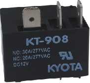 Black Kt-908 Heat Resistant High Efficiency 20 And 30 Ampere Electrical Automotive Relays