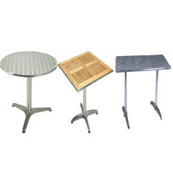 Wood Aluminum Cafe Table