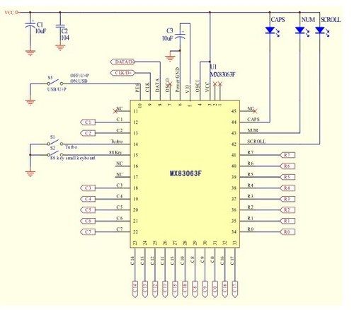 Keyboard Ic Mx83063f