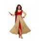 Red And Cream Velvet And Heavy Net Anarkali Suit 