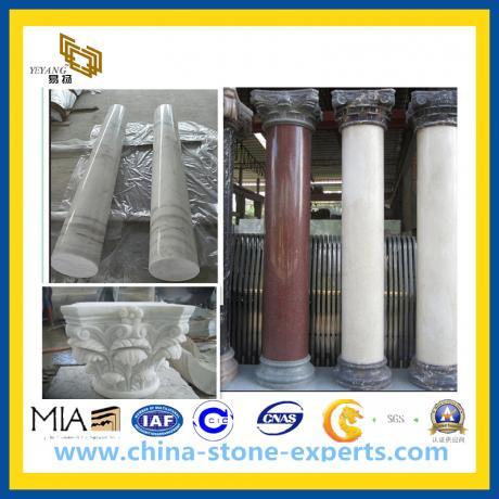 Marble Stone Column And Pillar (Cream, Black, Green, Yellow, Beige Etc)(Yqg-Cs1031) 